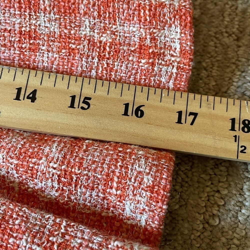 Zara Tweed Orange Cream Pleated Academia School Y2K Mini Skirt Size Small - Picture 9 of 9